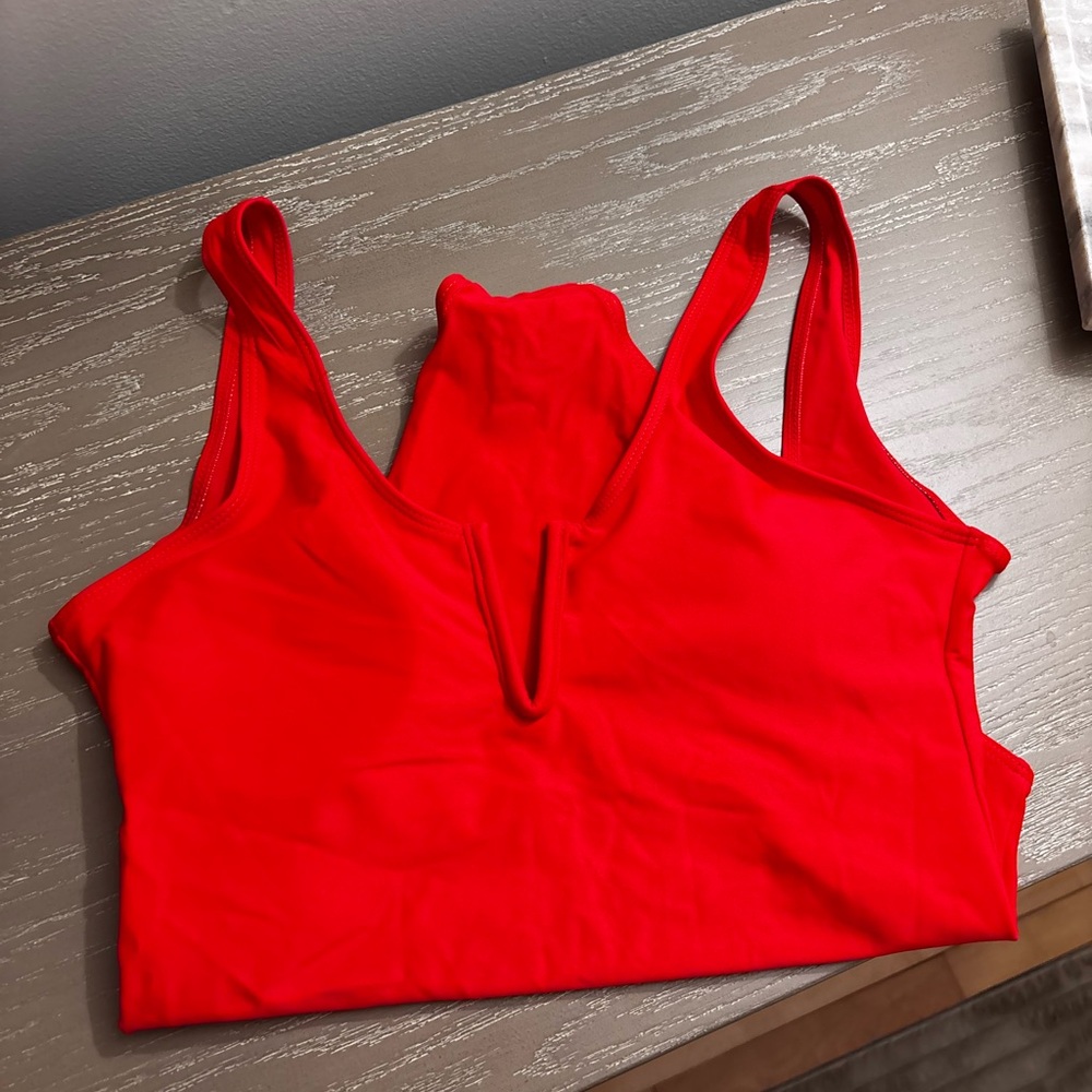 Vibrant Red Sleeveless Top